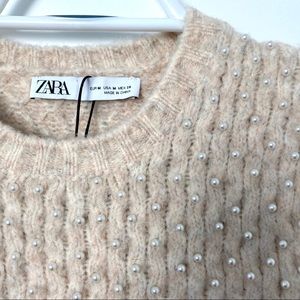 NWT Zara Sweater with Pearls
